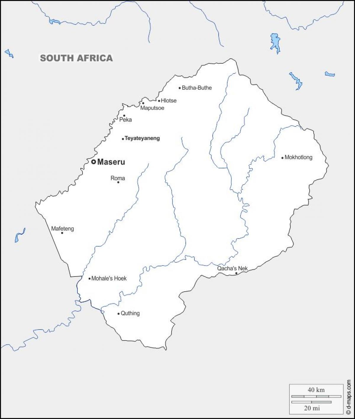 carte de maputsoe Lesotho