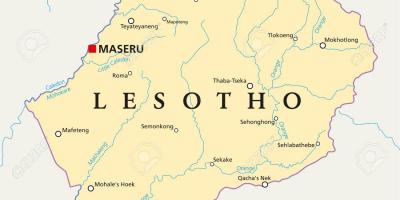 Carte de maseru au Lesotho